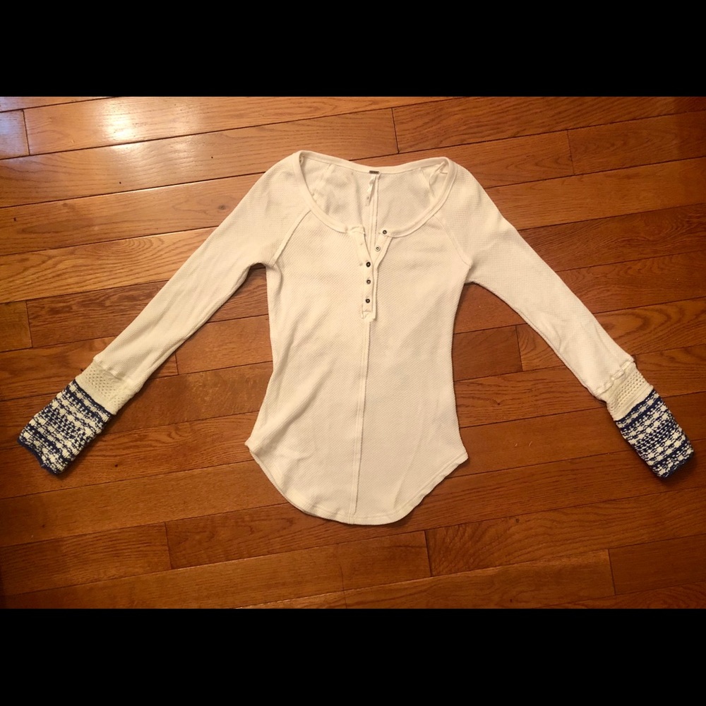 South Moon Under Waffle Shirt With Knit Sleeves